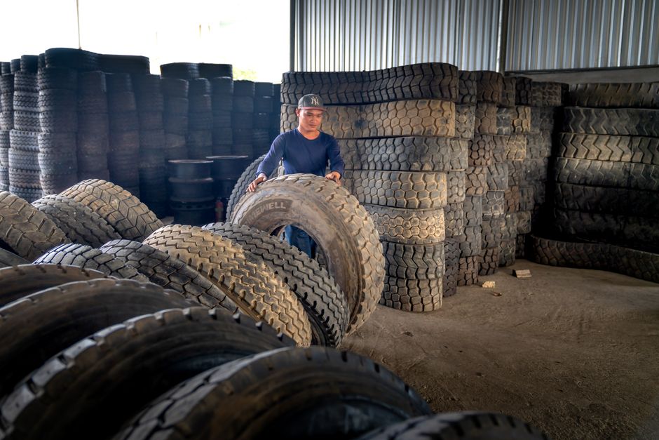 Climate controlled tire storage warehouse
